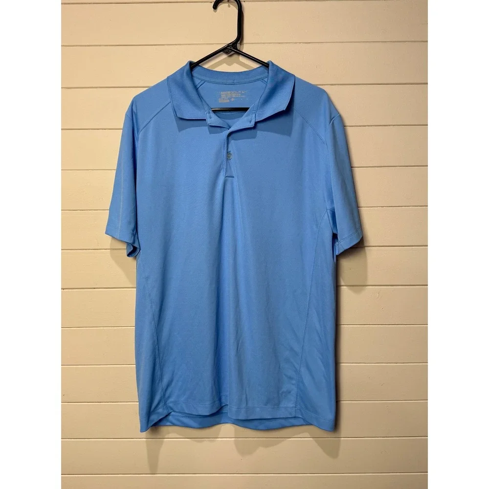 Nike‎ Golf Dri-FIT Polo Shirt Blue Mens Large Tour Performance